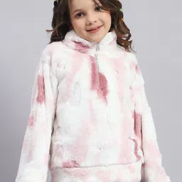 Monte Carlo Girls Abstract Printed High Neck Half Zipper Pullover Sweatshirt-picture-24