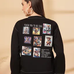 Juelle Women Winterwear Graphic Printed Pullover Sweatshirt-image-17