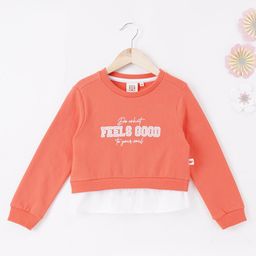 Ed-a-Mamma Girls Typography Printed Cotton Sweatshirt-image-53