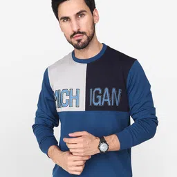 Steele Typography Printed Round Neck Pullover Cotton Sweatshirt-image-41