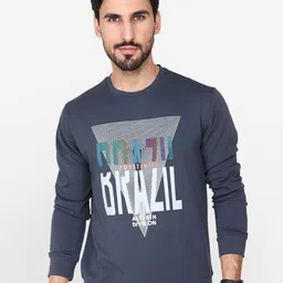 Steele Typography Printed Round Neck Pullover Cotton Sweatshirt-image-45