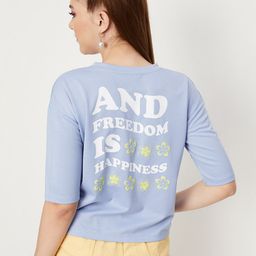max Typography Printed Short Sleeves Sweatshirt-image-82
