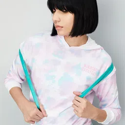 max Abstract Printed Hooded Pure Cotton Sweatshirt-15