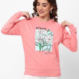 R&B Floral Printed Round Neck Long Sleeve Cotton Pullover Sweatshirt-image-50