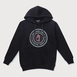 Gini and Jony Infant Boys Typography Printed Hooded Fleece Sweatshirt-56