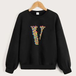 StyleCast Girls Black Floral Printed Long Sleeves Pullover Sweatshirt-image-77