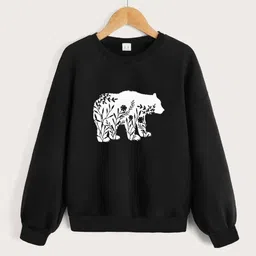 StyleCast Girls Black Graphic Printed Sweatshirt-image-69
