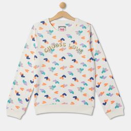 R&B Girls Conversational Printed Cotton Pullover Sweatshirt-picture-48