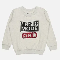 Bodycare Kids Boys Typography Printed Fleece Pullover-image-69