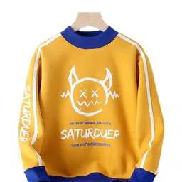 StyleCast Boys Yellow Typography Printed Cotton Sweatshirt-39