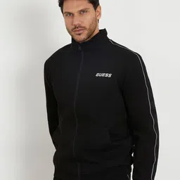 GUESS Men Solid Mock Collar Sweatshirt image 1