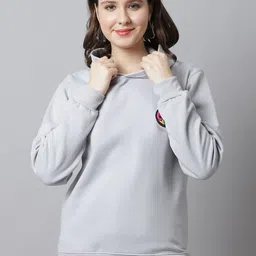 Obaan Women Black Hooded Pullover-picture-29