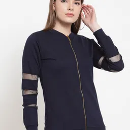BAESD Mandarin Collar Long Sleeves Fleece Front-Open Sweatshirt-picture-19