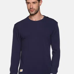 SHOWOFF Men Navy Blue Solid Sweatshirt-16