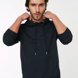 Trendyol Men Navy Blue Solid Sweatshirt-image-39