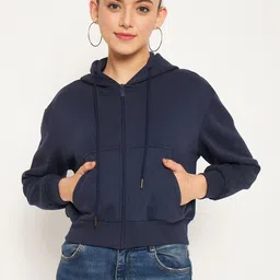 Madame Hooded Cotton Front-Open Sweatshirt-image-64