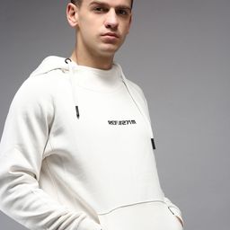 SHOWOFF Men White Printed Hooded Cotton Sweatshirt-image-61