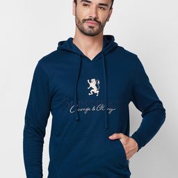 GIORDANO Typography Printed Hooded Pure Cotton Pullover Sweatshirt-picture-11