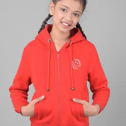 Crimsoune Club Girls Hooded Front-Open Sweatshirt-image-67