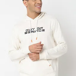 SPYKAR Typography Printed Hooded Neck Long Sleeves Cotton Pullover Sweatshirt-image-73