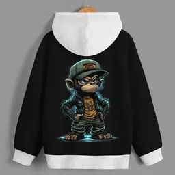 BAESD Boys Graphic Printed Hooded Neck Long Sleeve Fleece Relaxed Pullover Sweatshirt-picture-42