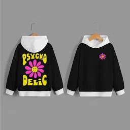 BAESD Boys Typography Printed Hooded Neck Long Sleeve Fleece Pullover Sweatshirt-picture-54