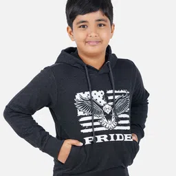 PRIDE APPAREL Boys Black Printed Hooded Sweatshirt-image-50