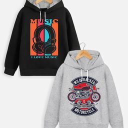 YK X Trampoline Unisex Kids Printed Hooded Sweatshirt-picture-32