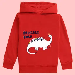 NUSYL Girls Graphic Printed Hooded Long Sleeves Fleece Pullover-picture-14