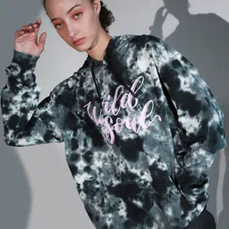 Hubberholme Abstract Printed Hooded Neck Long Sleeve Pullover Sweatshirt-18