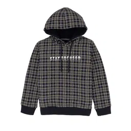 Status Quo Boys Checked Hooded Pure Cotton Sweatshirt-picture-45