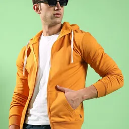 Campus Sutra Hooded Cotton Front Open Sweatshirt-image-77