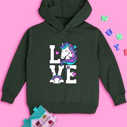 NUSYL Girls Graphic Printed Hooded Pullover Sweatshirt-picture-16
