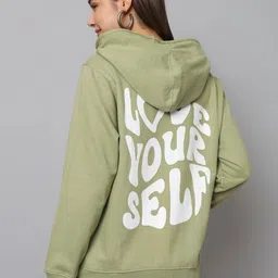 The Dry State Green Typography Printed Hooded Fleece Pullover Sweatshirt-picture-55