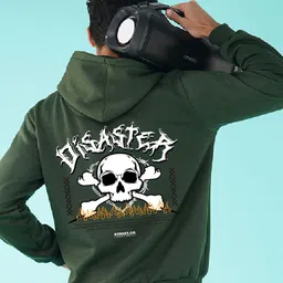 NUSYL Disaster Skeleton Printed Hooded Fleece Pullover-picture-19