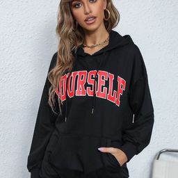 StyleCast Women Typography Printed Hooded Sweatshirt-picture-32