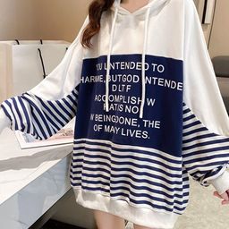StyleCast x Revolte Navy Blue Typography Printed Hooded Sweatshirt-picture-41