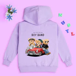 NUSYL Kids Graphic Printed Hooded Fleece Sweatshirt-picture-44