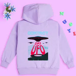 NUSYL Kids Graphic Printed Hooded Long Sleeves Fleece Pullover Sweatshirt-image-56