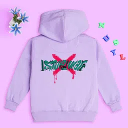 NUSYL Kids Typography Printed Hooded Sweatshirt-picture-7
