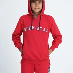 mackly Boys Red Hooded Sweatshirt-picture-4