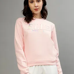ELLE Typographic Printed Hooded Sweatshirt-image-33