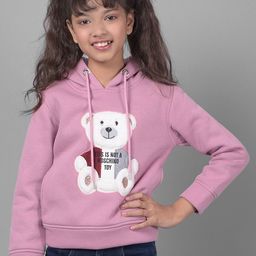Crimsoune Club Girls Graphic Printed Hooded Pullover-image-54