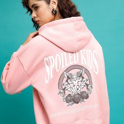 Tokyo Talkies Typography Printed Oversized Hooded Pullover Sweatshirt-image-14