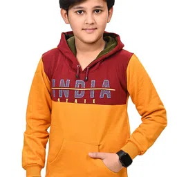 BAESD Boys Printed Hooded Cotton Pullover-image-93