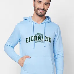 GIORDANO Typography Printed Hooded Pure Cotton Pullover Sweatshirt-picture-14