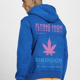 VEIRDO Typography Printed Hooded Fleece Sweatshirt-picture-11