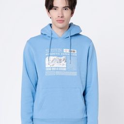 Red Tape Typography Printed Hooded Pullover-image-87
