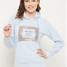 Duke Women Typography Printed Hooded Sweatshirt-46