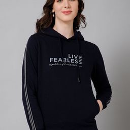 Cantabil Typography Printed Hooded Neck Long Sleeve Fleece Pullover Sweatshirt-image-30